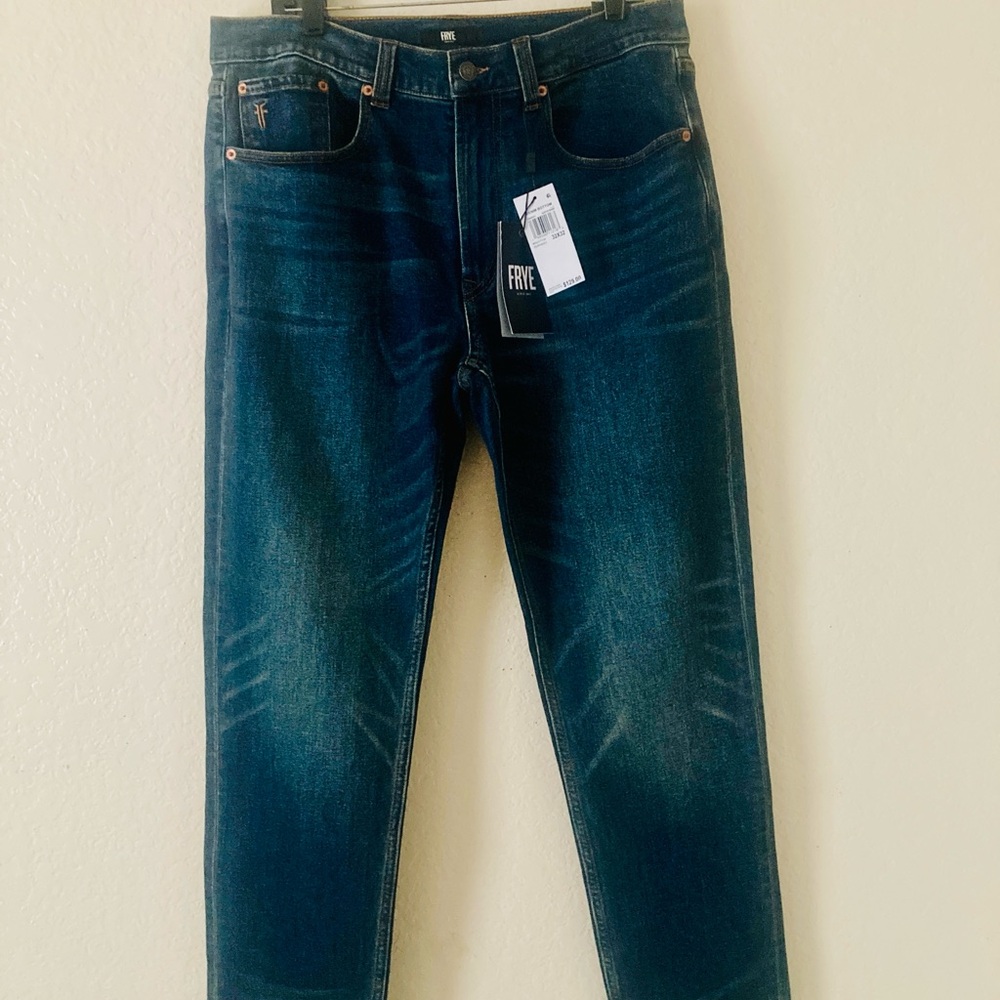 Frye Men's Dark Indigo Astor Slim Straight jeans